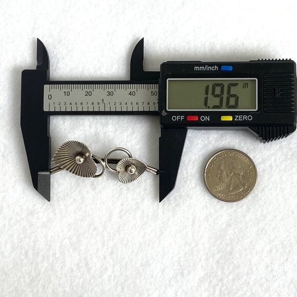 VTG 1950's Signed BEAU Sterling Silver Double Rayed Heart Leaf Foliage Brooch - Picture 13 of 16